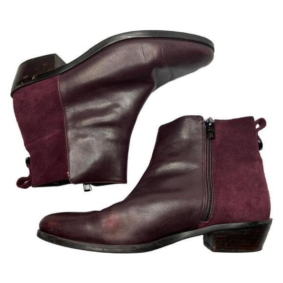 Coach Women's Sz 8 Maroon Carmen Almond Toe Chelsea Ankle Boots - Picture 2 of 10